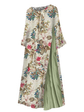 Load image into Gallery viewer, Autumn and Winter Vintage Flower Round Neck Patchwork Dress