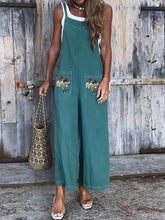 Load image into Gallery viewer, Cotton And Linen Casual Jumpsuit