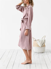 Load image into Gallery viewer, Linen Bath Robe In Various Dressing Gown Perfect Gift For Woman