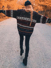 Load image into Gallery viewer, Casual Loose Printed Long Sleeve Warm Sweater