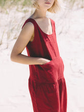 Load image into Gallery viewer, Solid Color Linen Jumpsuit with Pockets