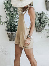 Load image into Gallery viewer, Casual Simple Solid Color Cotton Linen Jumpsuits