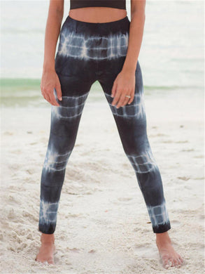 Tie Dye Print Skinny High Waist Sports Yoga Pants