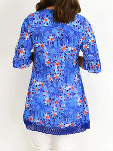 Crew Neck Mid-Length Sleeves Printed Shirt