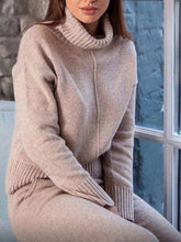 Load image into Gallery viewer, Knitted Turtleneck 2 Pieces Set