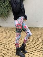 Load image into Gallery viewer, Graffiti Printed Tight Hips Yoga Pants