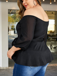 Plus Size Off The Shoulder Blouse