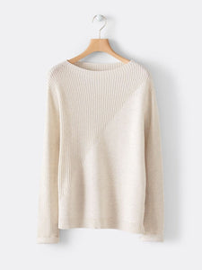 Boat Neck Casual Knitted Sweater