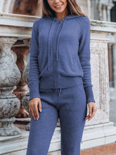 Load image into Gallery viewer, Hooded Zipper Two-piece Suit
